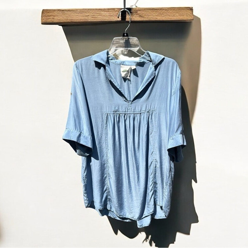 🌻Nurture by Lamaze Blue Super Soft Top Blouse Size Large